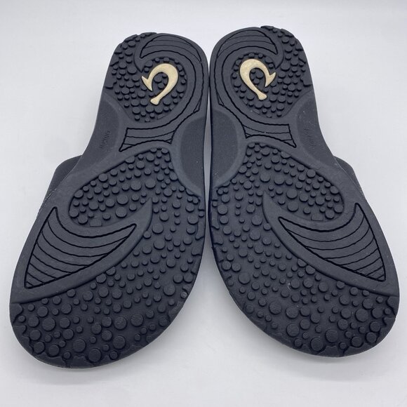 OluKai Nalu Slide Sandals Men's Size 12 Black Water Resistant 10332-4040 - Picture 12 of 12